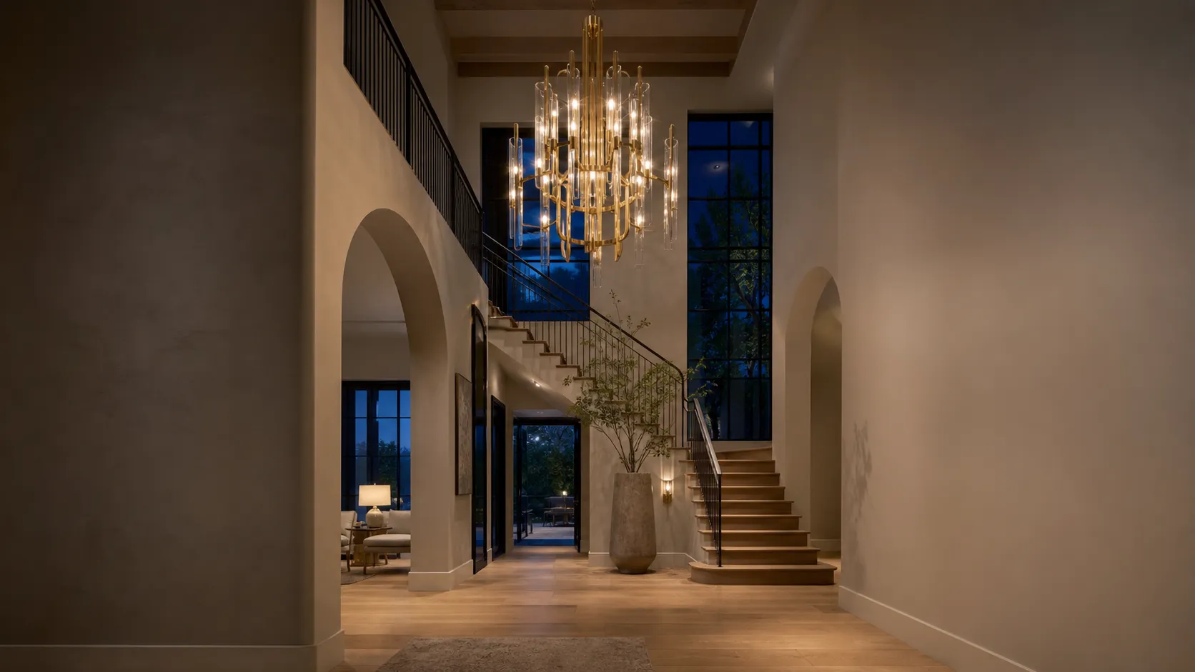 Illustrative high-foyer chandelier reference