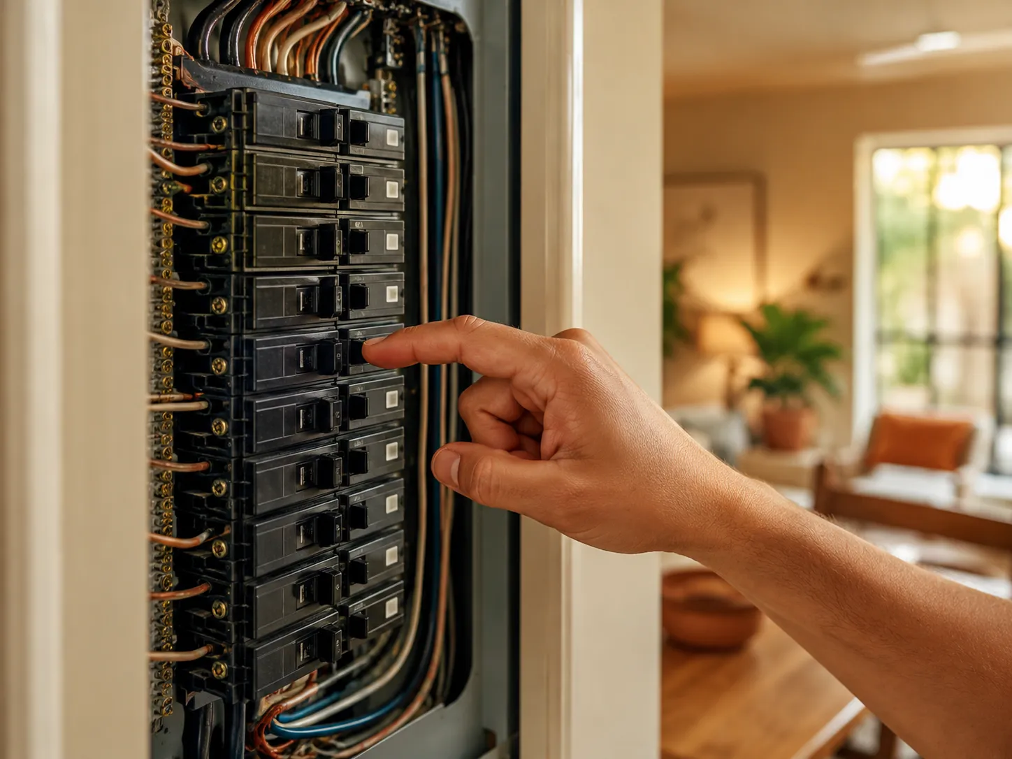 A licensed Houston electrician responding to an electrical emergency