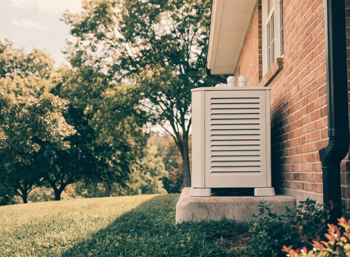 A whole-home standby generator installed outside a Houston home