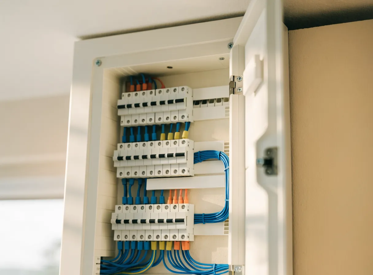 A licensed Houston electrician upgrading a residential service panel